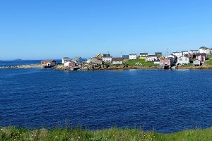 Tilting is a small fishing village in Newfoundland, seen across the water